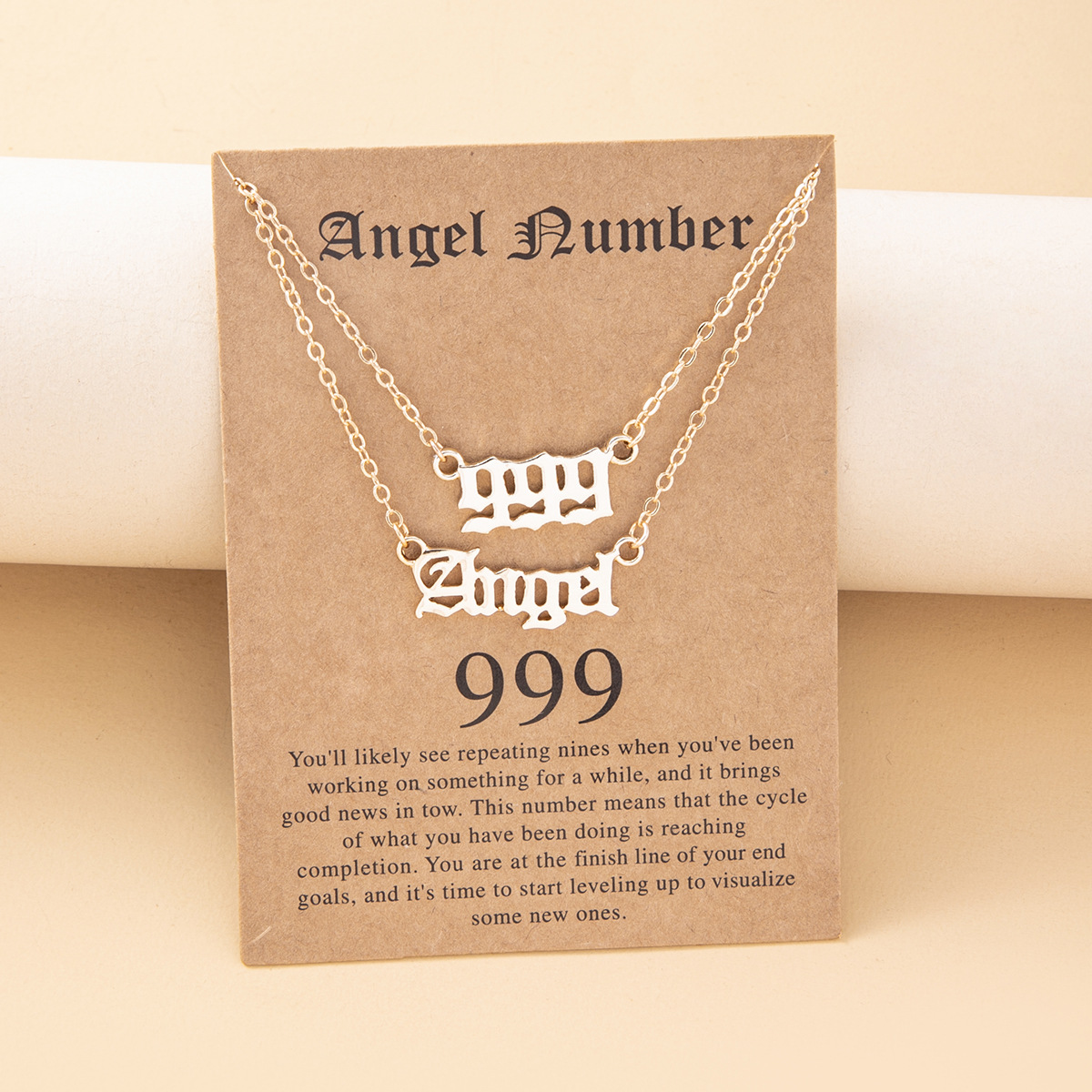 Combination Digital Belt Card Lucky Letter Number Alloy Clavicle Chain display picture 9