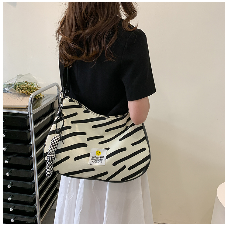 Mode Zebra Muster Leinwand Frauen Neue Farbe Kontrast Schulter Tasche display picture 8