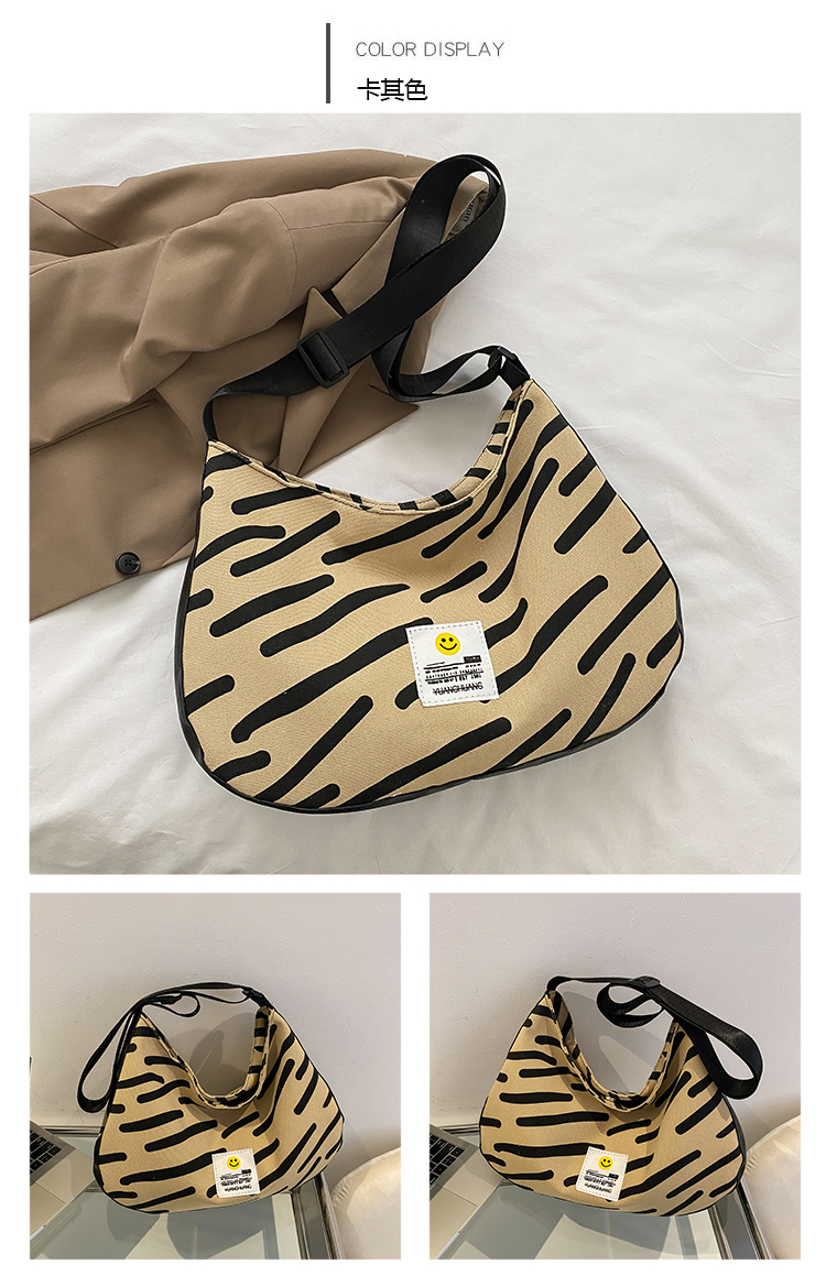 Mode Zebra Muster Leinwand Frauen Neue Farbe Kontrast Schulter Tasche display picture 13
