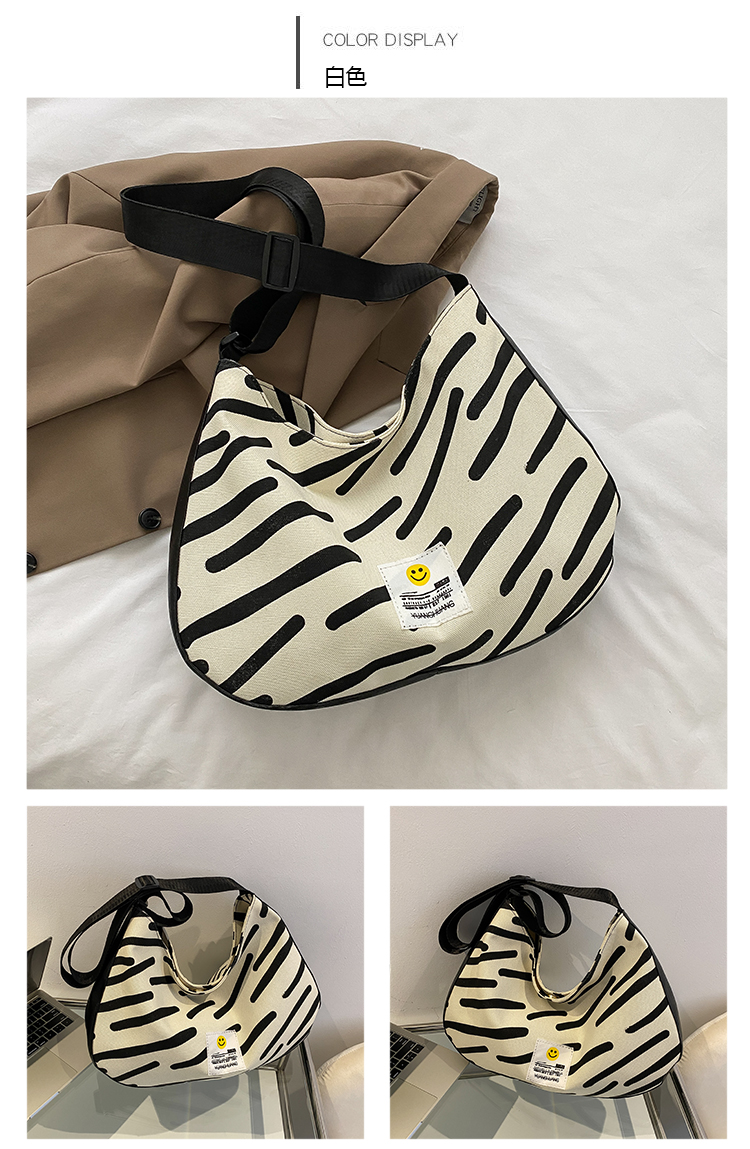 Mode Zebra Muster Leinwand Frauen Neue Farbe Kontrast Schulter Tasche display picture 14