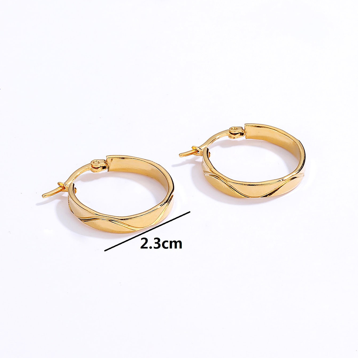 Fashion Retro Stainless Steel Plating 18k Gold Simple Earrings display picture 4