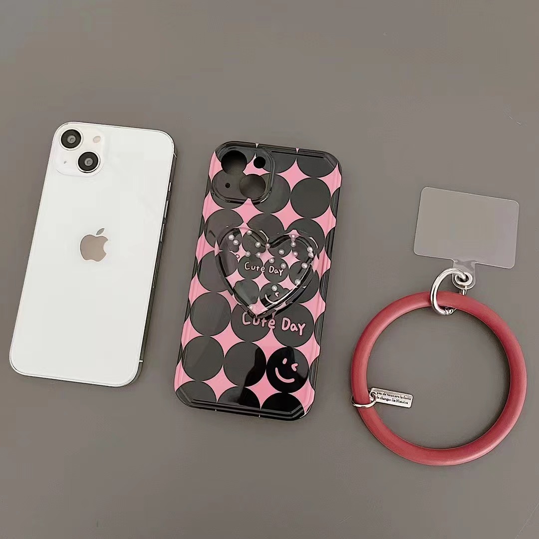 Flowing Particles Heart Shape Holder Pendant Ring 12 Iphone Case display picture 5