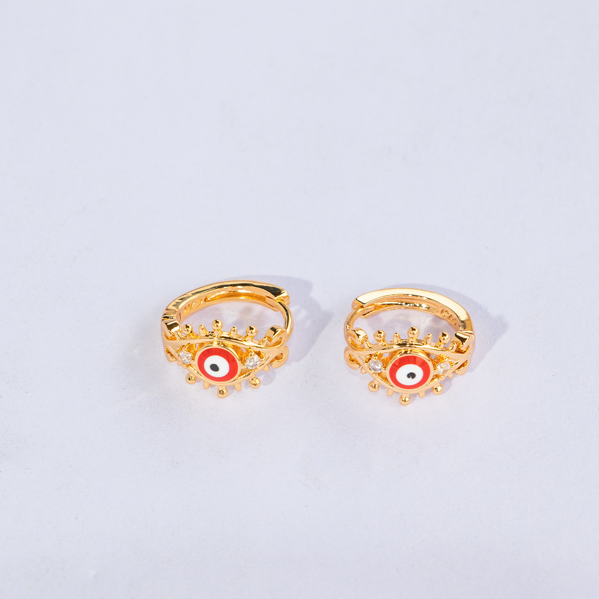 New Fashion Creative Ornament Copper Plating 18k Gold Retro Hollow Inlaid Zircon Earring display picture 4
