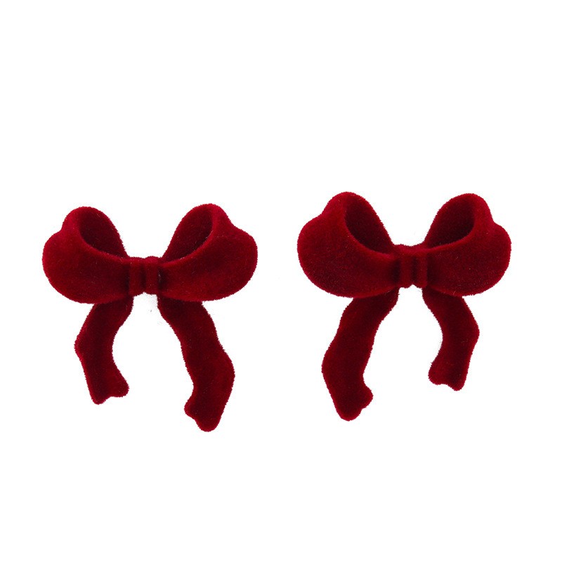 Fashion Autumn And Winter Bowknot Female Classic Alloy Ear Studs display picture 2