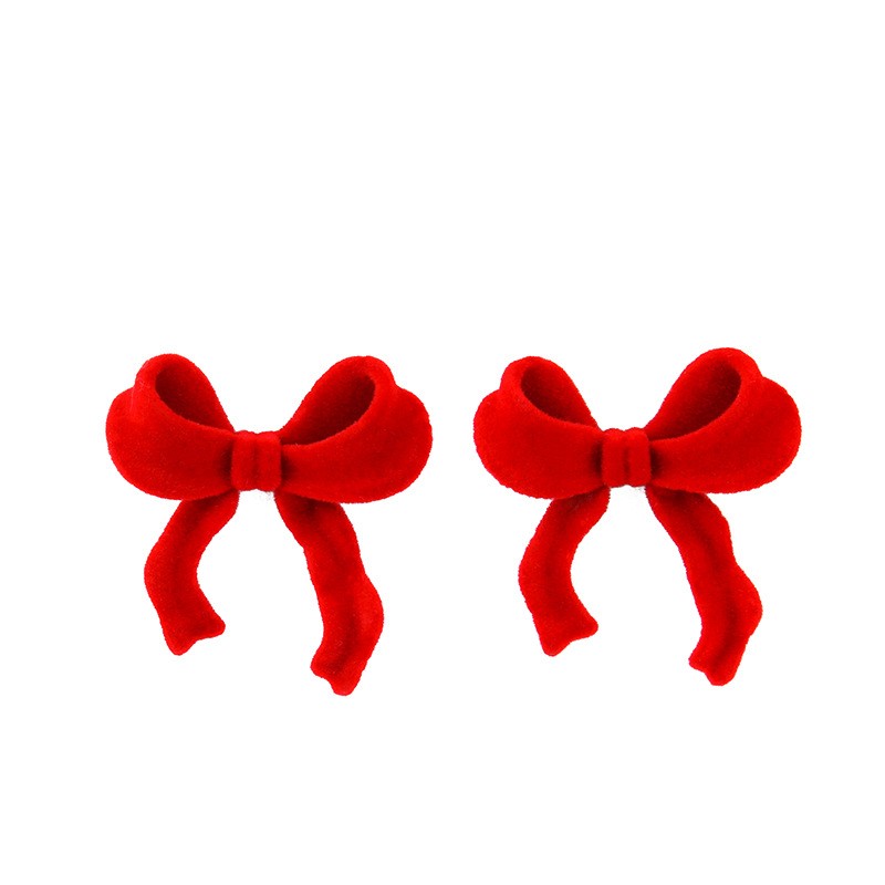 Fashion Autumn And Winter Bowknot Female Classic Alloy Ear Studs display picture 5