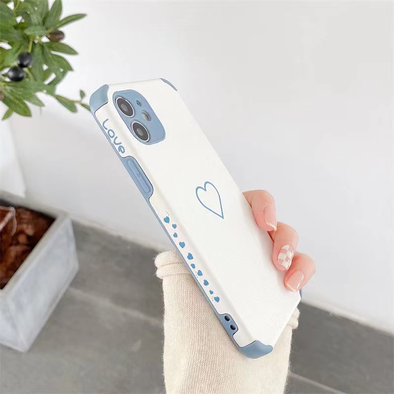 Simple Side Small Heart Pattern Iphone11 Drop-resistant Phone Case display picture 3
