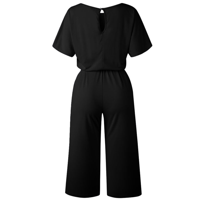 Fashion Casual Dolman Sleeve Lace-up Women's Solid Color Jumpsuit display picture 3