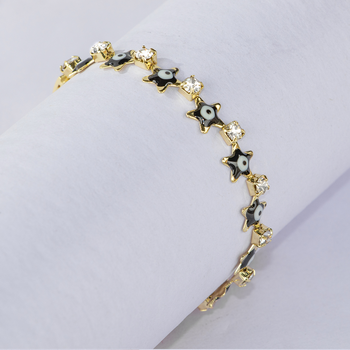 Simple Fashion Creative Star Devil's Eye Plated 18k Gold Alloy Bracelet display picture 1