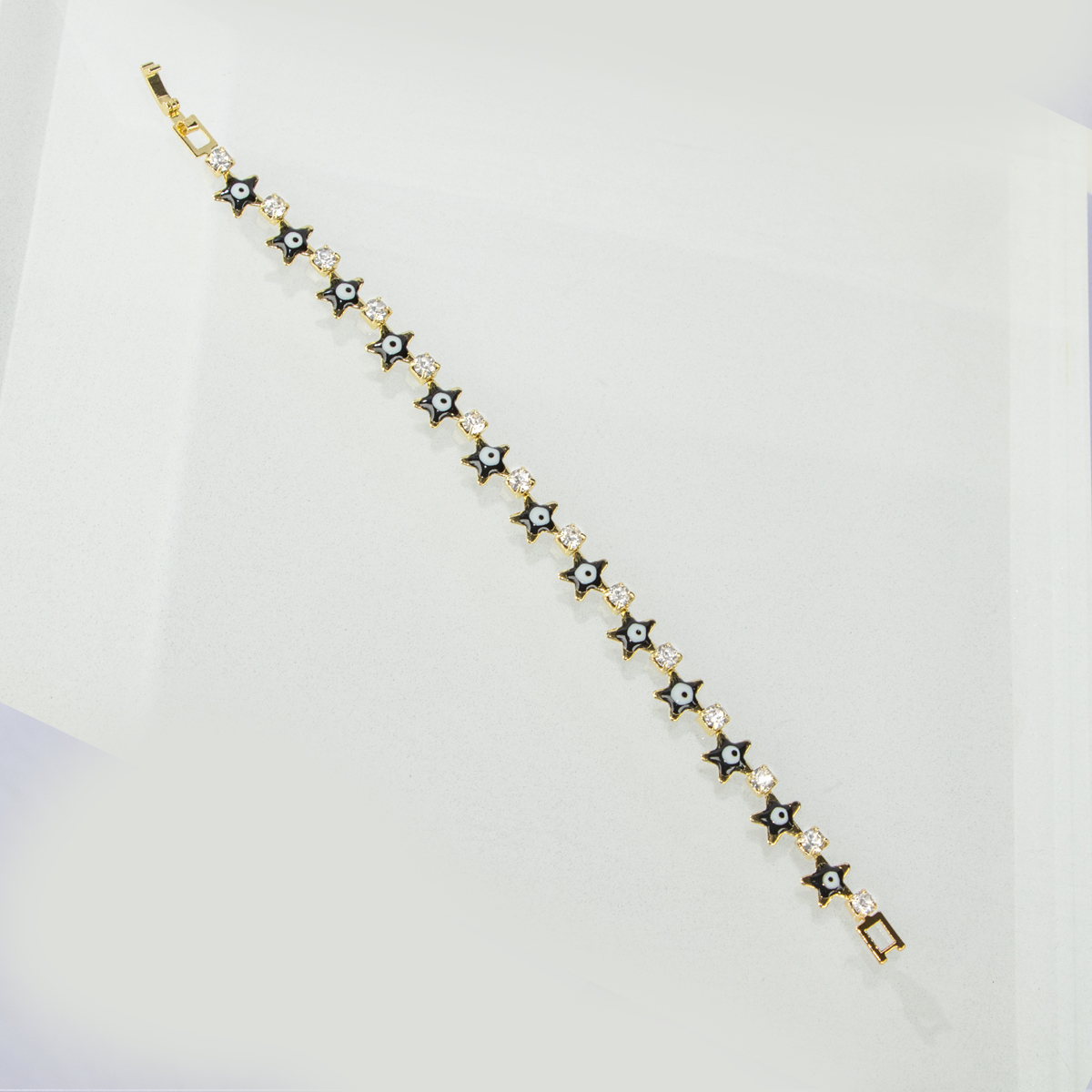 Einfache Art Und Weise Kreative Sterne Teufel Auge Überzogene 18k Gold Legierung Armband display picture 2
