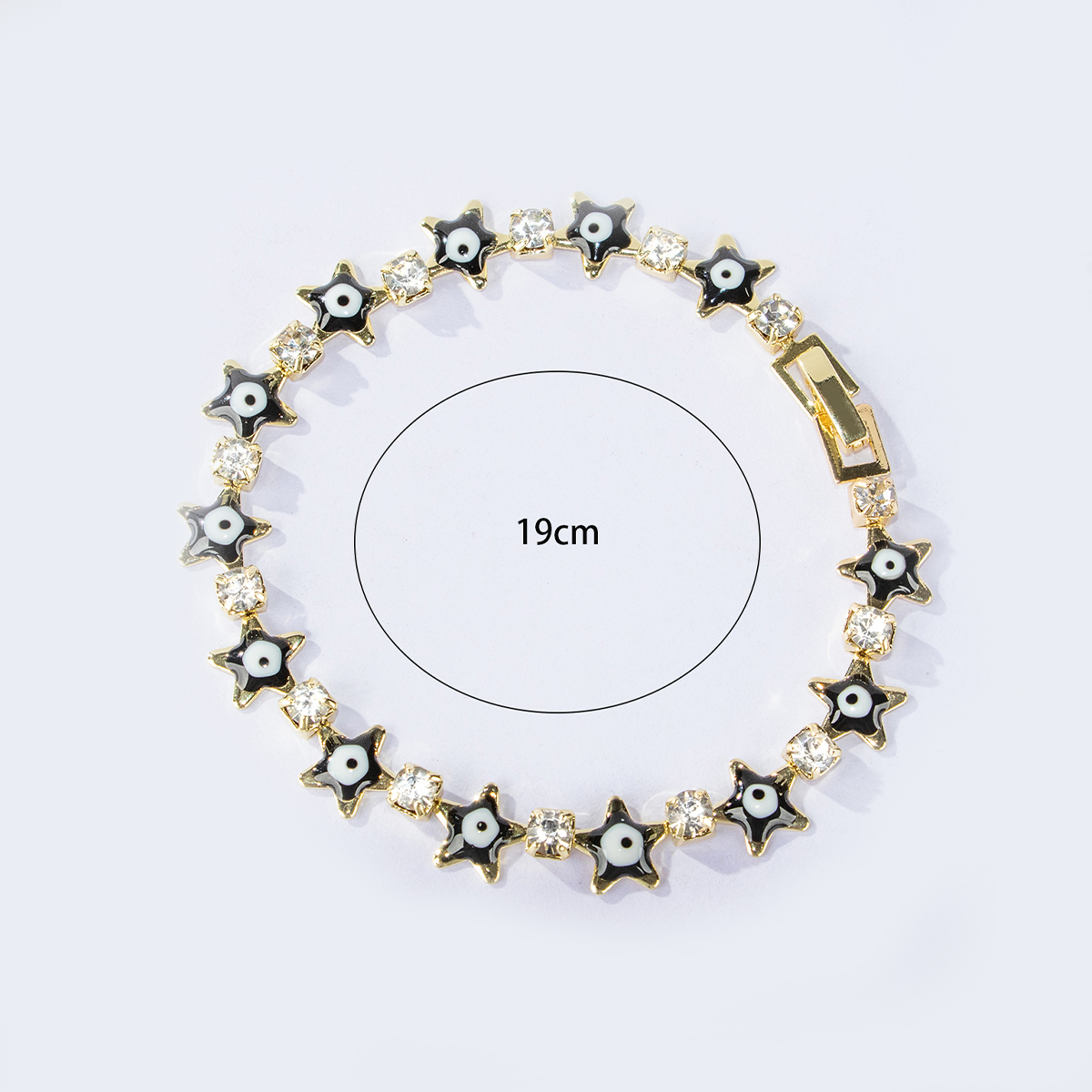 Simple Fashion Creative Star Devil's Eye Plated 18k Gold Alloy Bracelet display picture 3