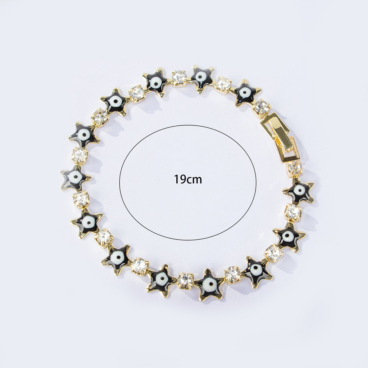 Simple Mode Étoiles Creative Oeil De Diable Plaqué 18k Or Alliage Bracelet display picture 3