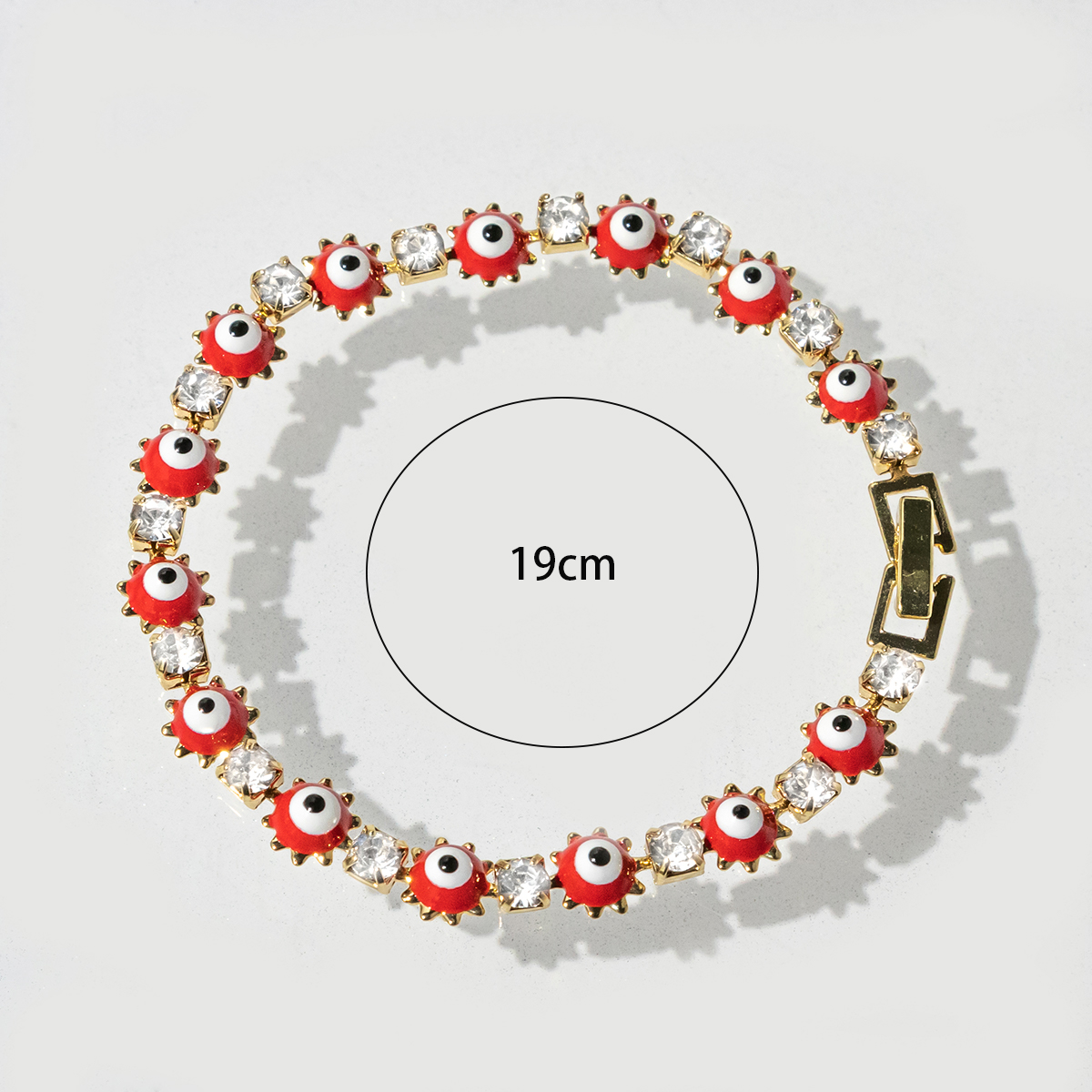 Moda Simple Creativa Redonda Ojo De Diablo Plateado 18k Oro Cobre Pulsera display picture 2