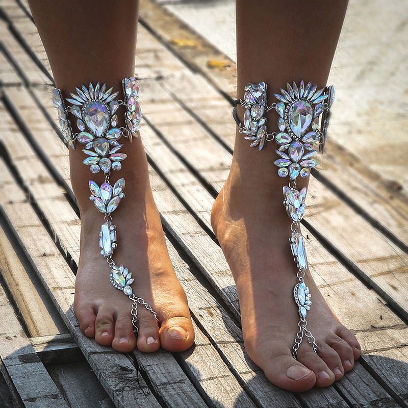 Fashion New Foot Ornaments Alloy Inlaid Jewel Anklet display picture 5