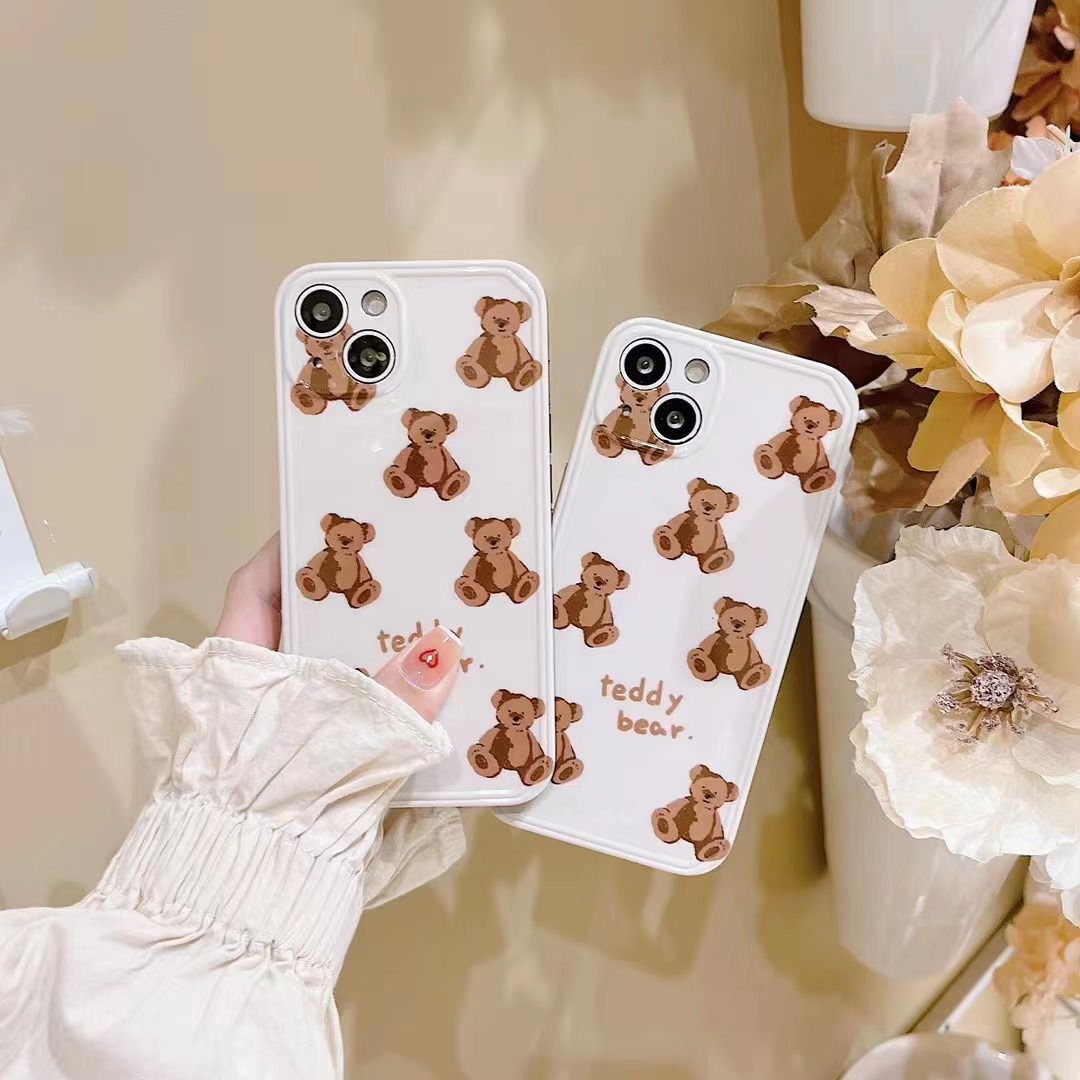 Cute Cartoon Bear Letter Pattern Iphone13 Phone Case display picture 1