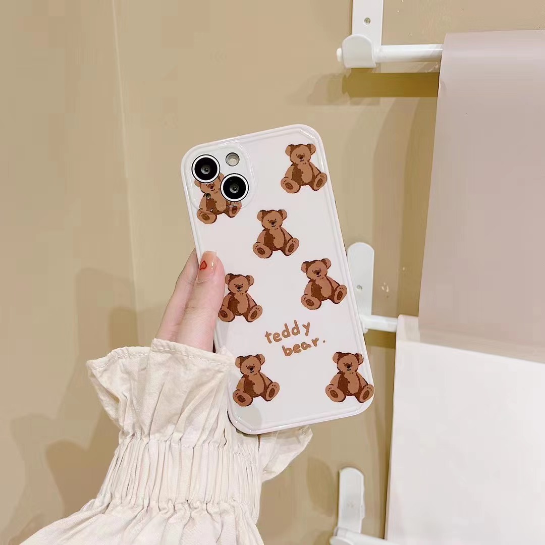 Cute Cartoon Bear Letter Pattern Iphone13 Phone Case display picture 4