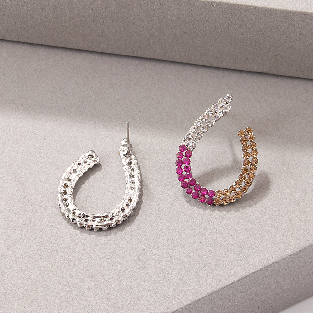 Fashion Colorful Geometric Water Drops Inlay Rhinestone Stud Earrings display picture 7