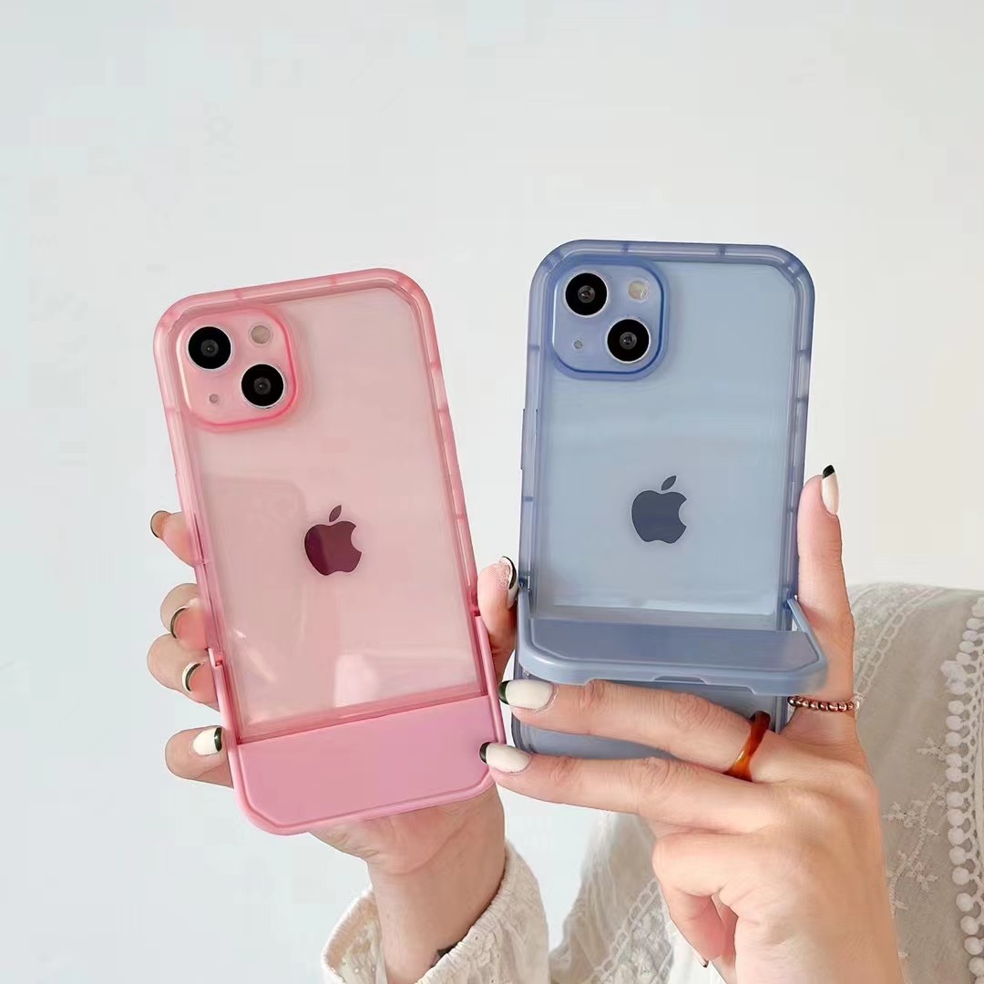 Simple Style Transparent Color Invisible Bracket Iphone13 Phone Case display picture 9
