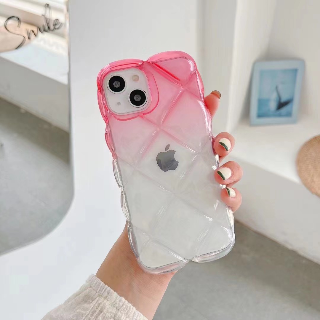 Nuevo Estilo Colorido Rombos Gradiente Color Iphone13 Anti-caída Funda De Teléfono display picture 7