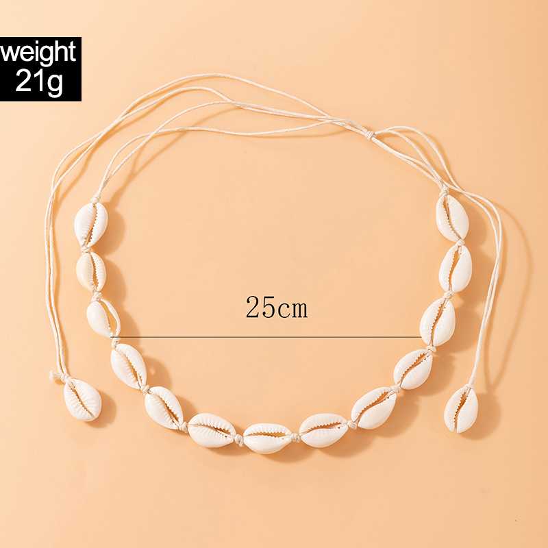 Fashion New Jewelry Bohemian Beach Hand-woven Shell Necklace Clavicle Chain display picture 1