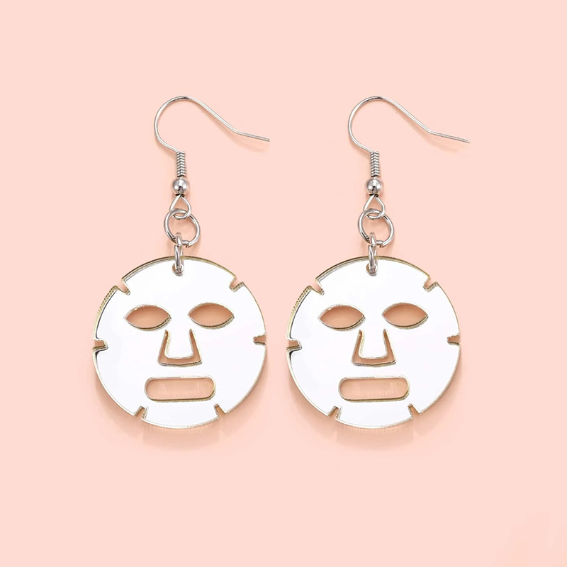 Fashion Creative Funny Mask Acrylic Diy Jewelry Earrings display picture 2