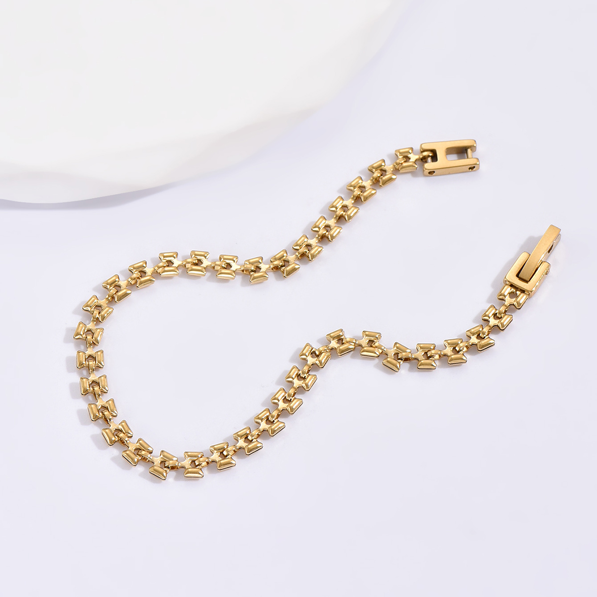 Fashion Stainless Steel Vintage Chain Ornament Simple Bracelet display picture 2