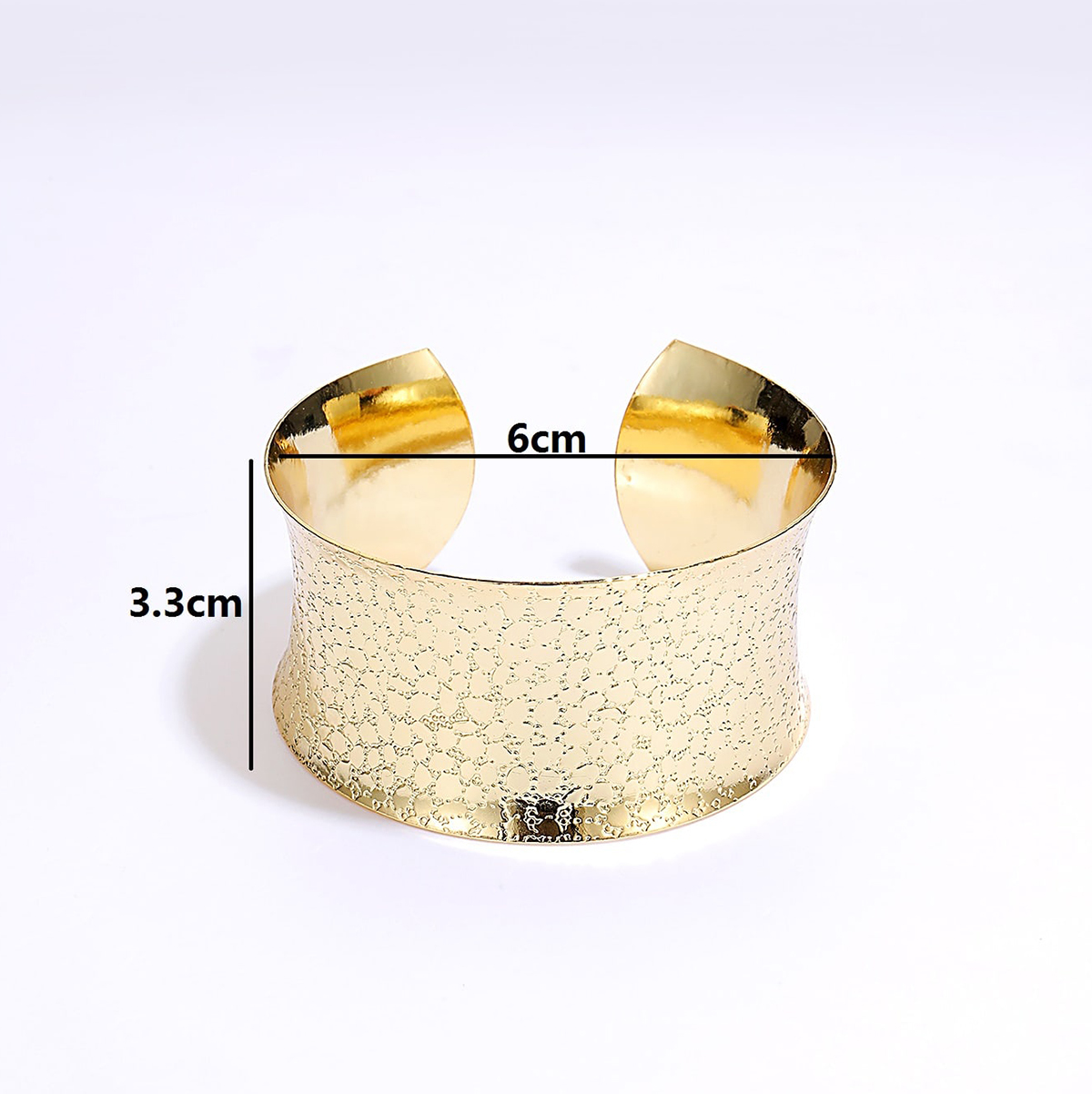 Fashion Retro Ethnic Ornament Copper Plating 18k Gold Concave Vortex Large Bracelet display picture 4