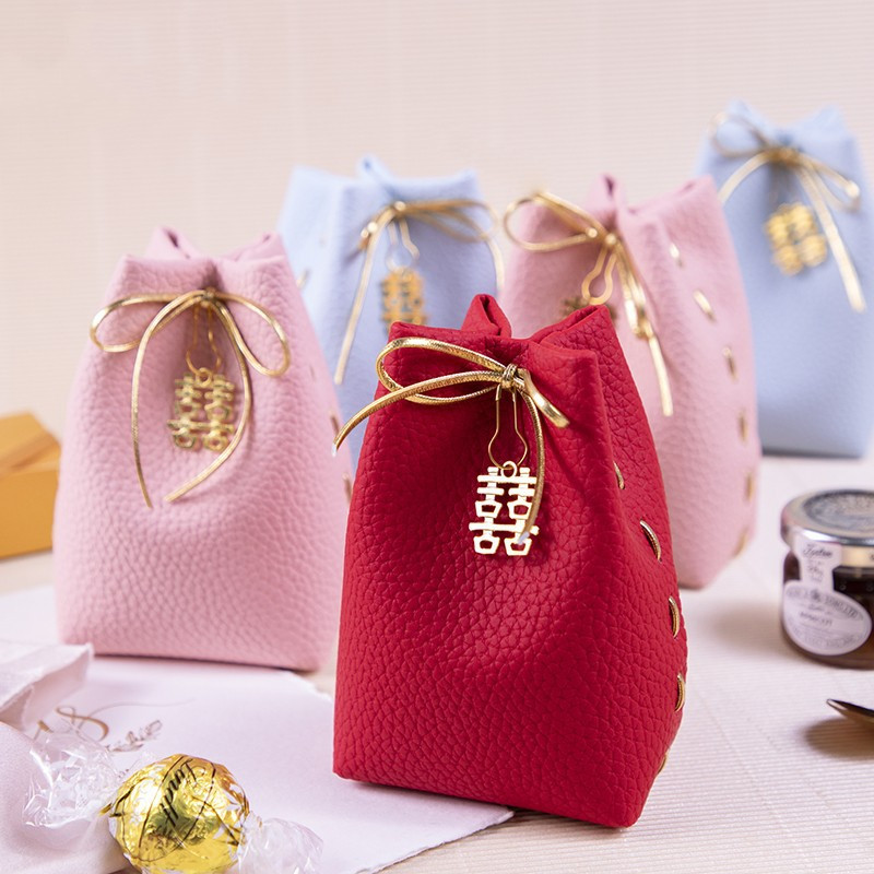 Wedding Candy Bag Box Wholesale Candy Box Wedding Folding-free Leather Wedding Candies Box display picture 4