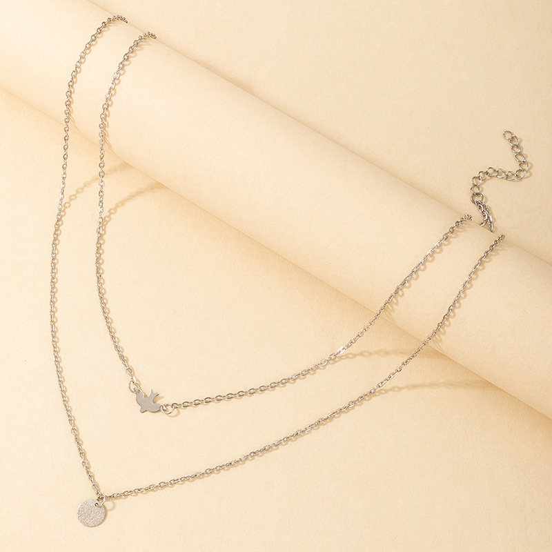 Simple Style Geometric Pearl Chain Double-layer Alloy Necklace display picture 4