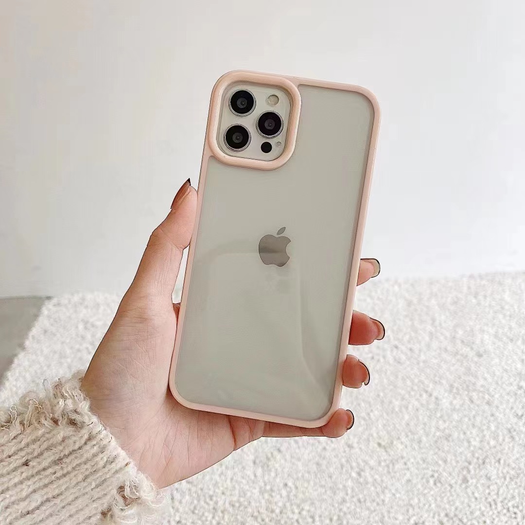 Funda Simple De Iphone 11 Resistente A Los Golpes Transparente Con Marco Blanco display picture 5