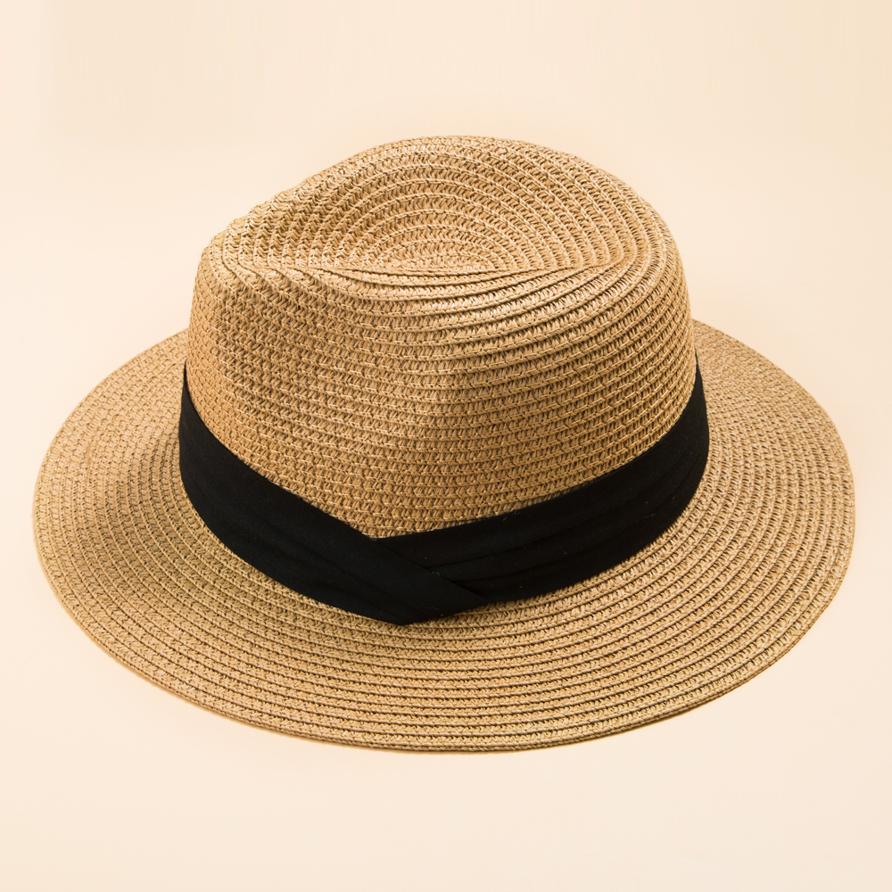 Sombrero De Copa De Estilo Británico Para Hombres, Sombrero De Paja Panamá Para Mujeres, Sombrero De Playa Plegable Para Sol display picture 3