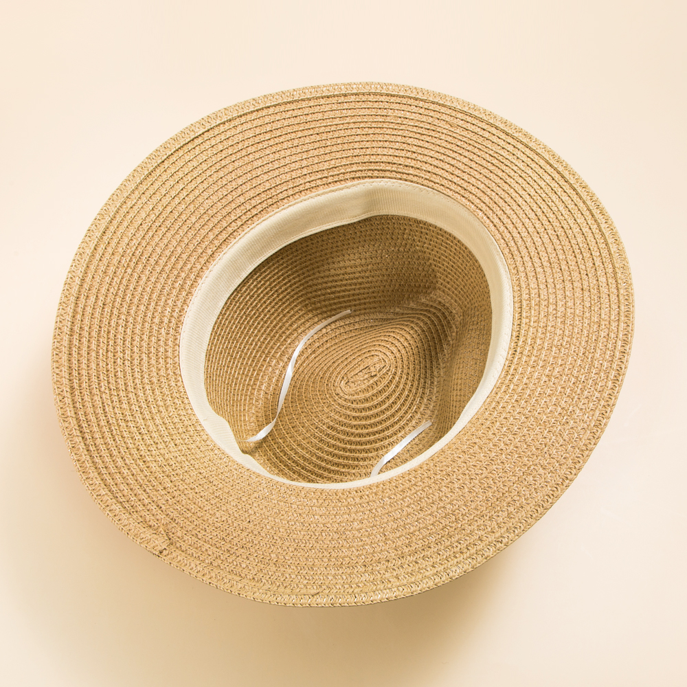 British Style Top Hat Men Panama Straw Hat Women Foldable Sun-shade Beach Hat display picture 4