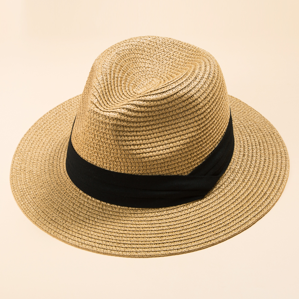 British Style Top Hat Men Panama Straw Hat Women Foldable Sun-shade Beach Hat display picture 8