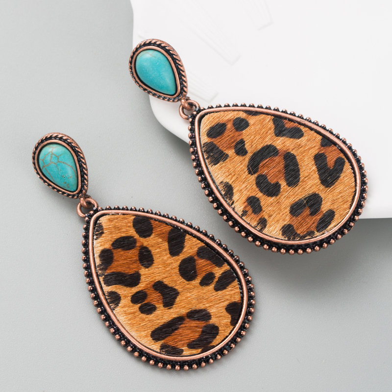 Women's Vintage Style Water Drop Alloy Earrings Inlay Turquoise Earrings display picture 2