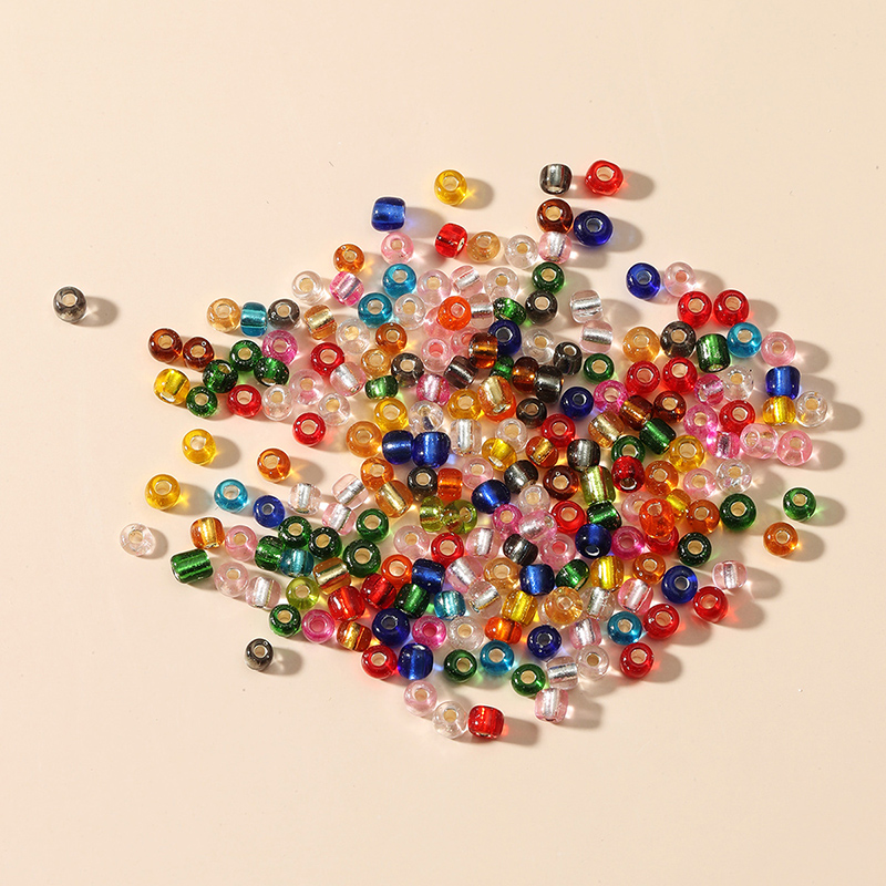 1 Set Diameter 4mm Glass Solid Color Beads display picture 1