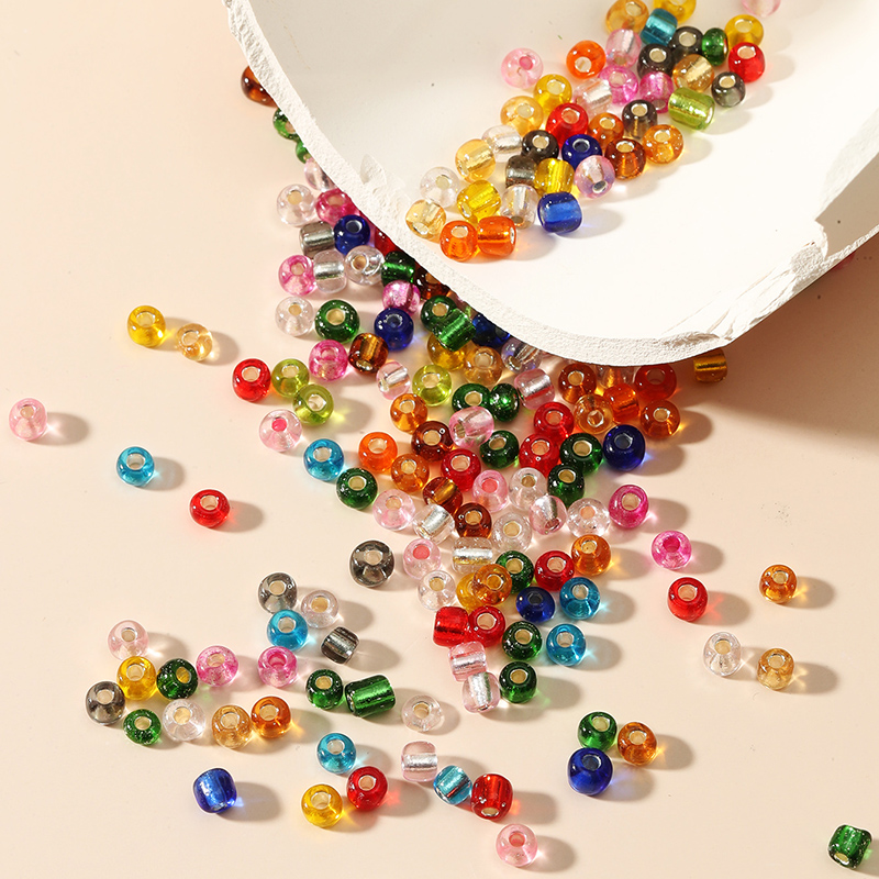 1 Set Diameter 4mm Glass Solid Color Beads display picture 3