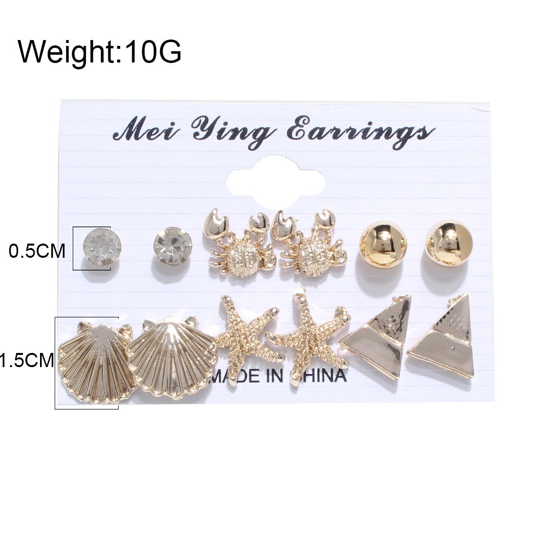 Women's Simple Style Geometric Alloy Rhinestone Ear Studs Plating Stud Earrings display picture 2