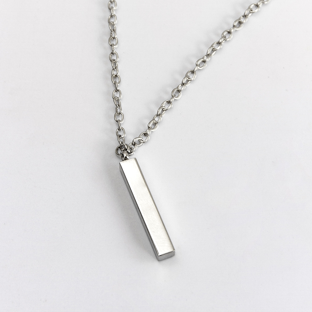 Simple Style Stainless Steel Rectangular Necklace Daily Electroplating Unset display picture 3