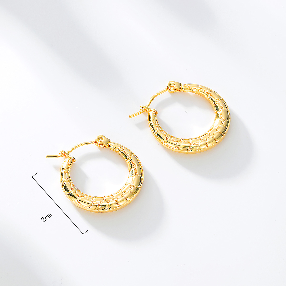 Vintage Style Circle Plating 201 Stainless Steel 18K Gold Plated Earrings display picture 3