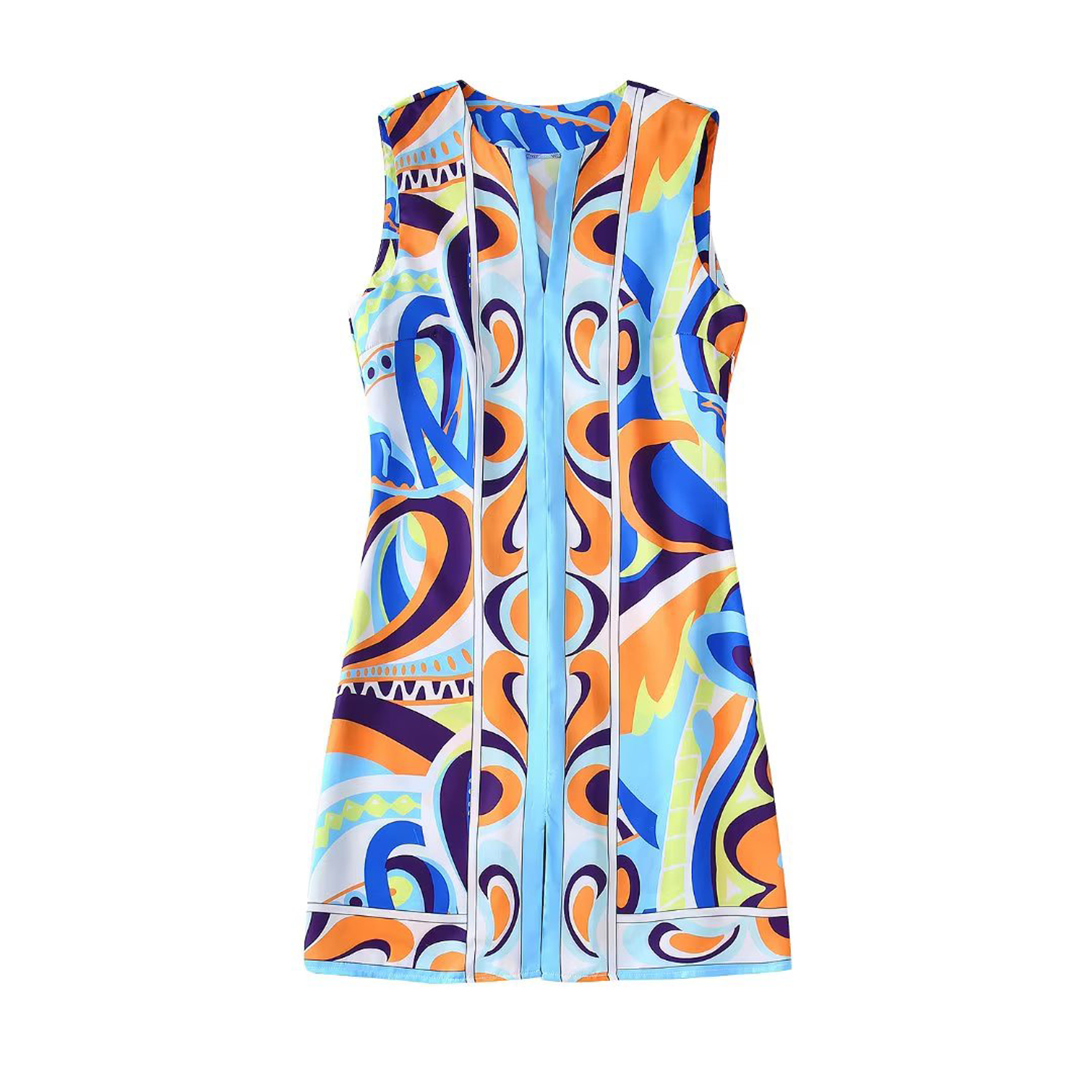 Female Vacation Fashion Sweet Printing Woven Fabric Regular Dress Above Knee Dresses display picture 1