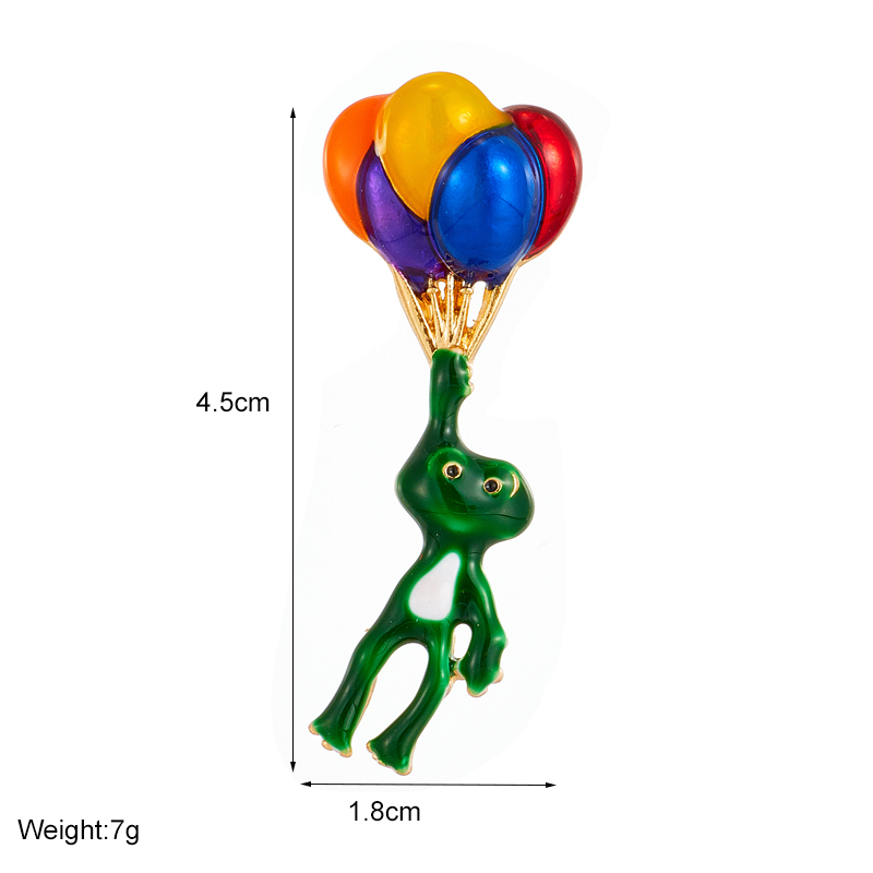 Women's Cute Fashion Balloon Frog Alloy Brooches Stoving Varnish Plating No Inlaid Brooches display picture 2