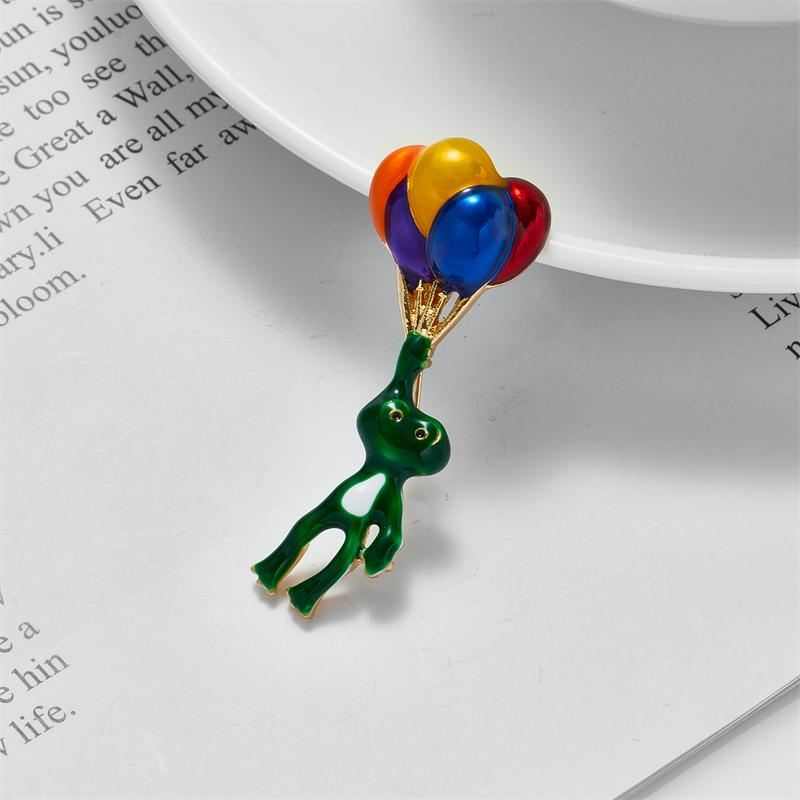 Women's Cute Fashion Balloon Frog Alloy Brooches Stoving Varnish Plating No Inlaid Brooches display picture 5
