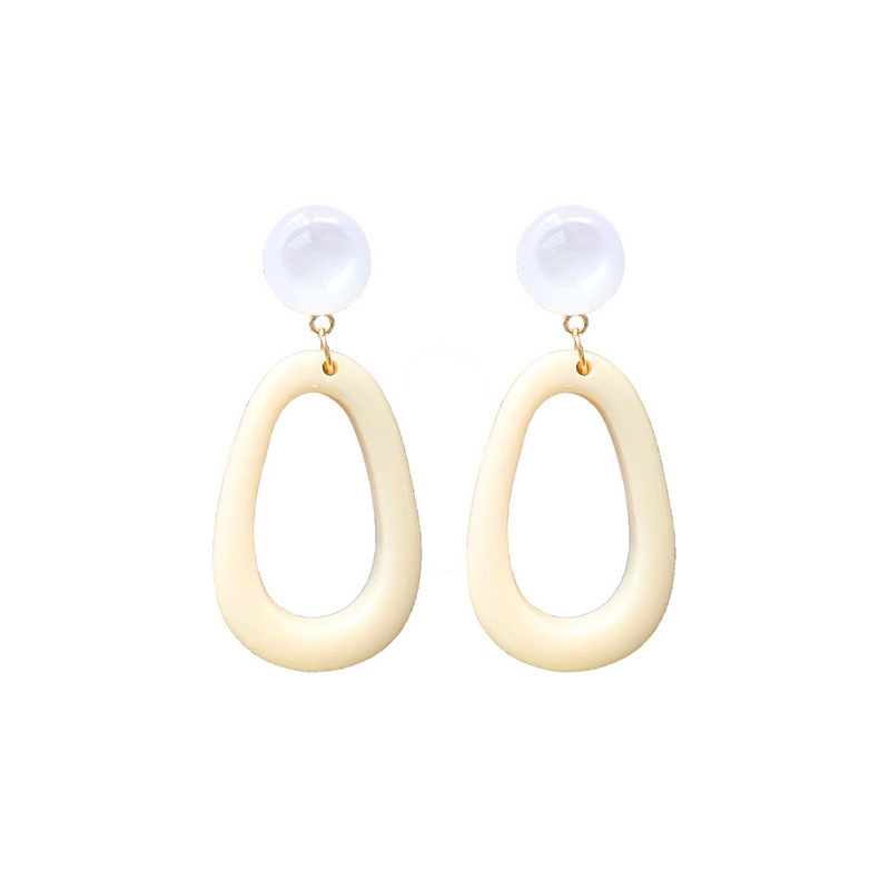 Women's Simple Style Geometric Sterling Silver Ear Clip Ear Studs Inlay Opal Earrings display picture 5