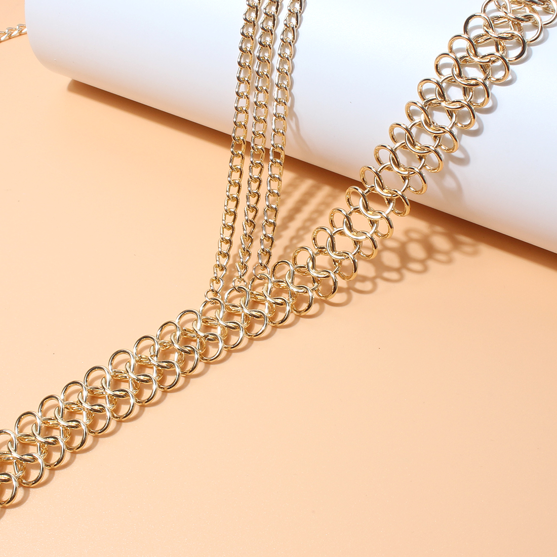 Sexy Geometric Alloy Plating Artificial Pearls Waist Chain display picture 4