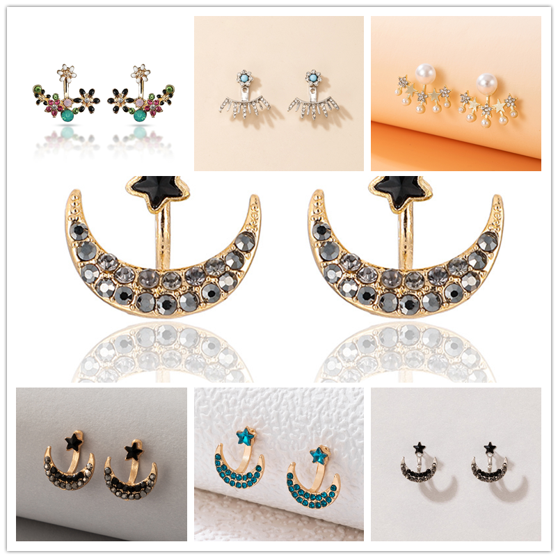 Retro Ethnic Style Geometric Alloy Artificial Rhinestones Earrings display picture 1