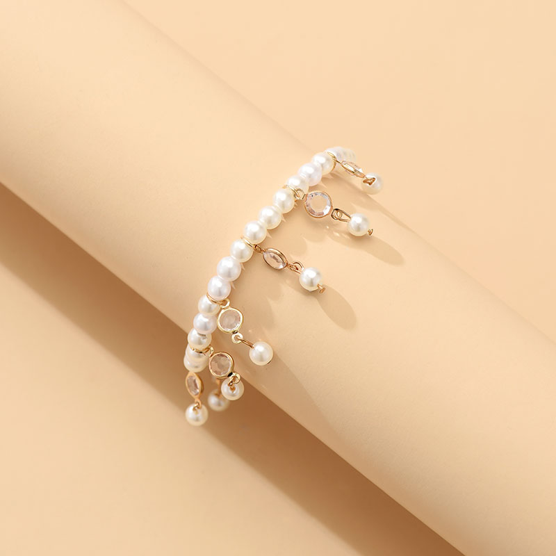 Fashion Geometric Arylic Imitation Pearl Artificial Rhinestones Artificial Pearls Bracelets display picture 4