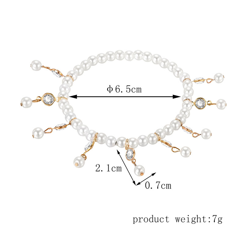 Fashion Geometric Arylic Imitation Pearl Artificial Rhinestones Artificial Pearls Bracelets display picture 5