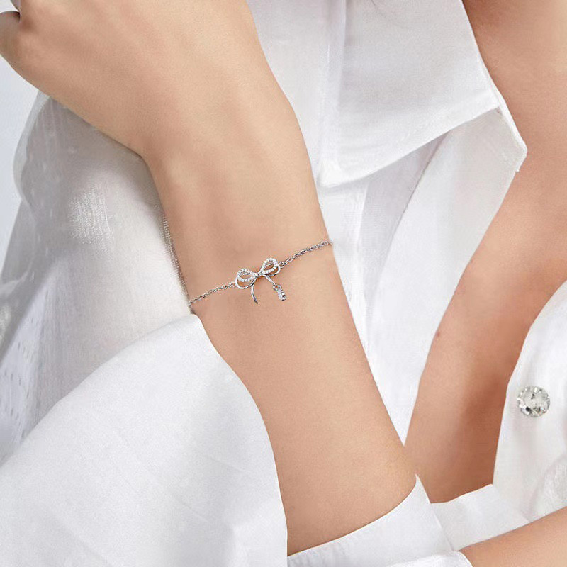 Fée Style Alliage Arc Bracelet Tous Les Jours Galvanoplastie Diamant Artificiel display picture 3
