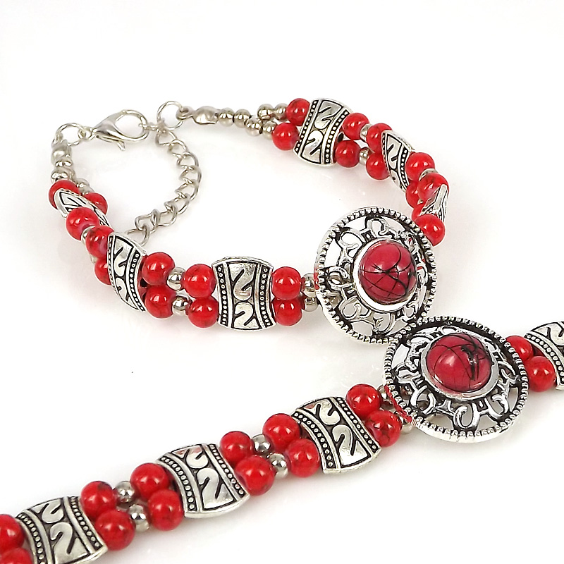 Vintage Style Ethnic Style Simple Style Alloy Beads Bracelets display picture 4