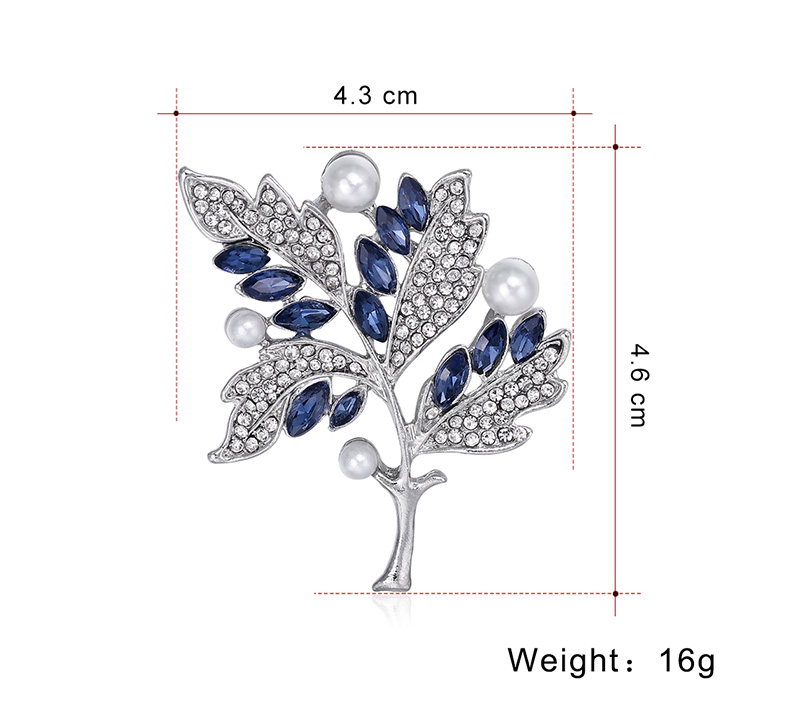 Retro Formal Plant Alloy Diamond Artificial Rhinestones Brooches display picture 3