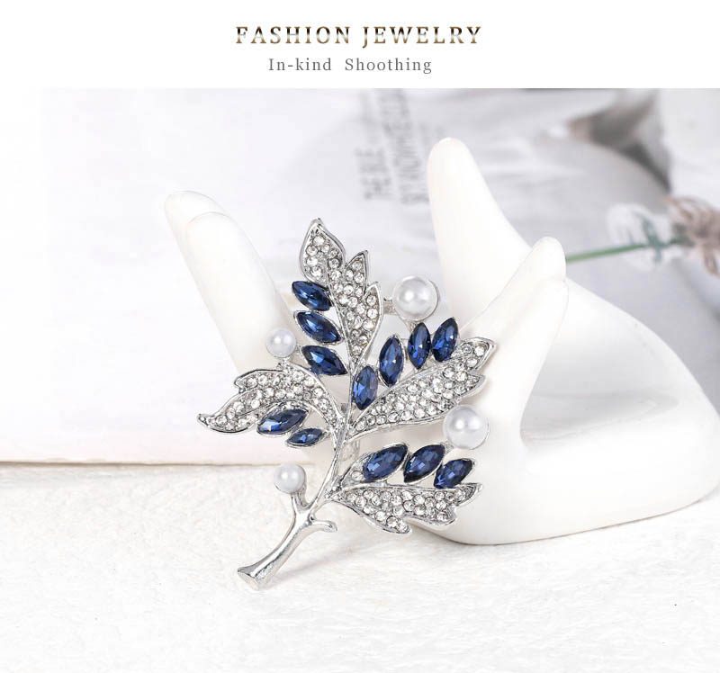 Retro Formal Plant Alloy Diamond Artificial Rhinestones Brooches display picture 4